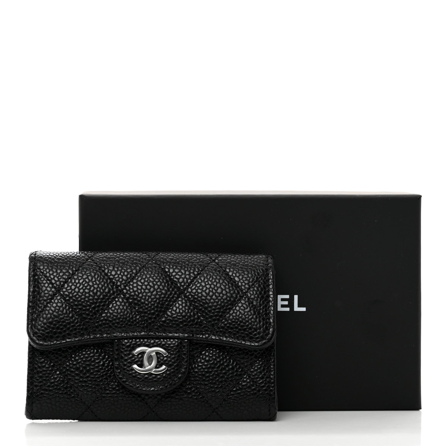 Chanel Caviar Quilted Flap Card Holder Black 9 of 9
