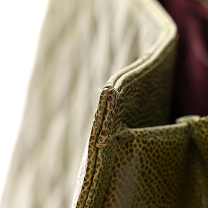 Chanel Crumpled Grained Calfskin Jumbo CC Crave Flap Green 13 of 13