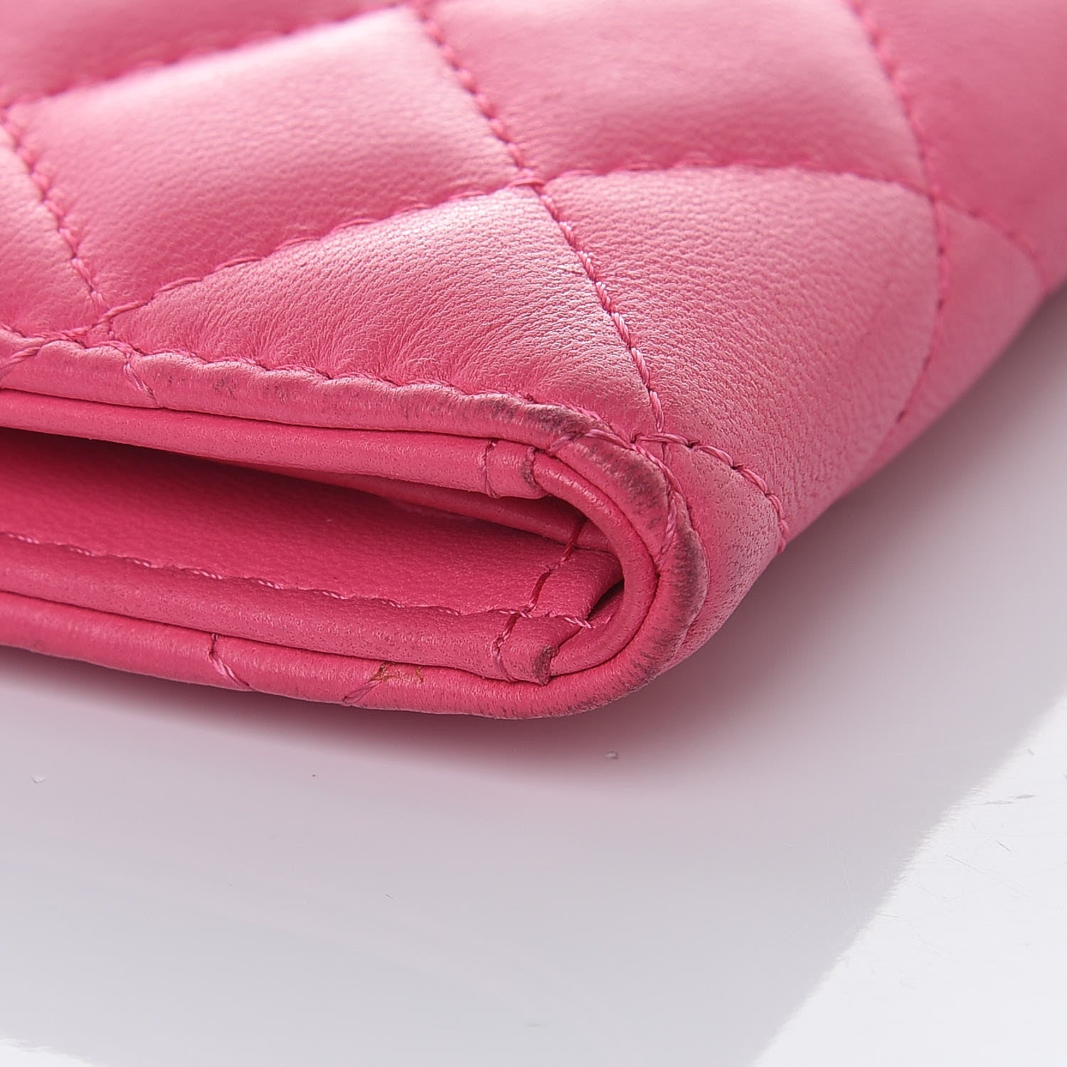 Chanel Lambskin Quilted Passport Holder Fuchsia 9 of 13