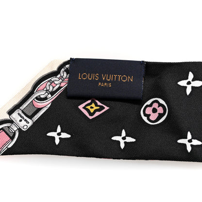 Louis Vuitton Silk Monogram Wild At Heart BB Bandeau Black 4 of 4