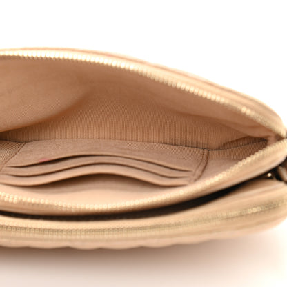 Chanel Iridescent Caviar Quilted Small Clutch With Chain Beige 7 of 16
