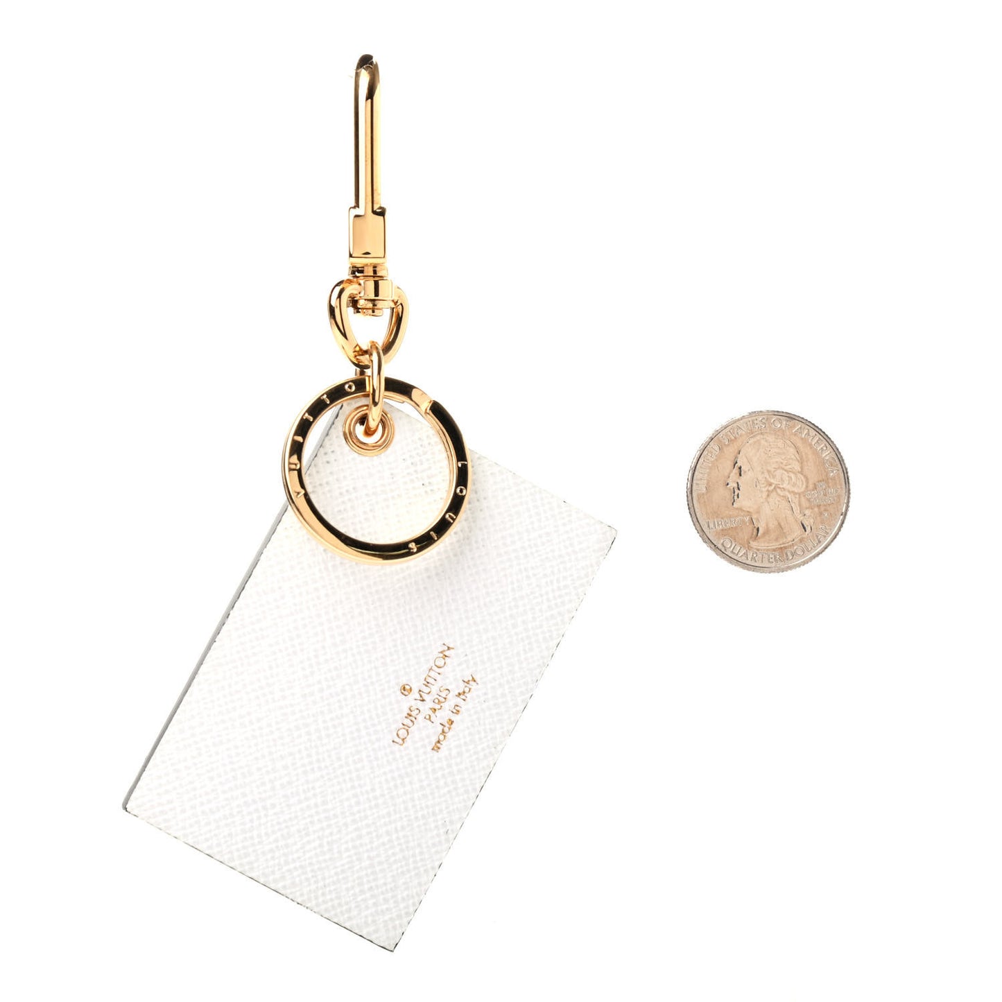 Petite Malle Malletage Bag Charm Key Holder White