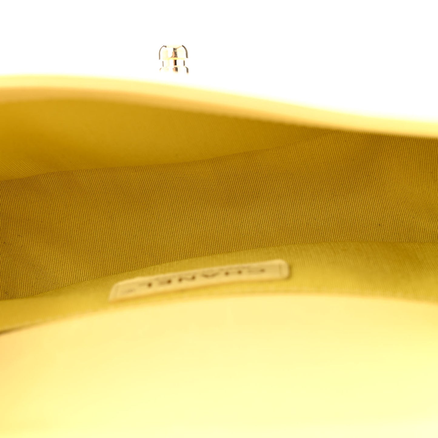 Lambskin Quilted Small Boy Flap Yellow