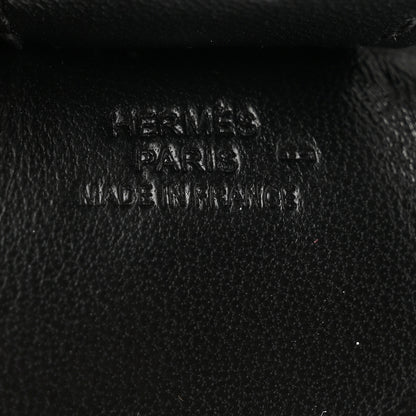 Hermes Milo Lambskin Lizard Touch Grigri Rodeo Horse Bag Charm MM So Black 4 of 4