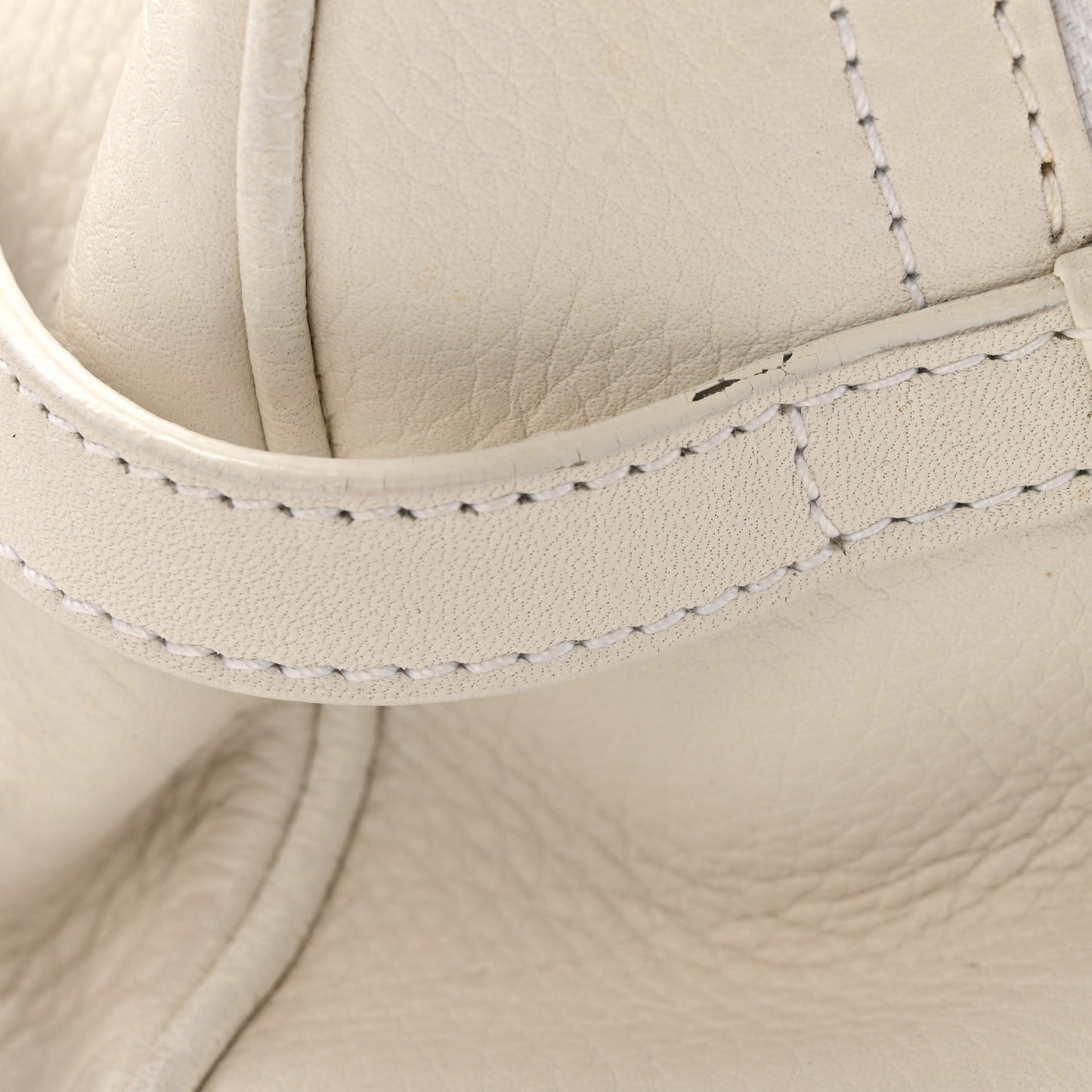 Calfskin Logo Charms Boston White