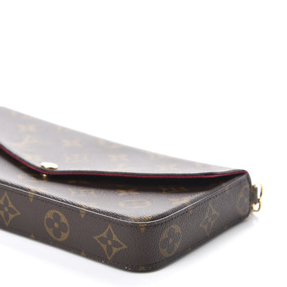 Louis Vuitton Monogram Pochette Felicie Chain Wallet Fuchsia 7 of 13