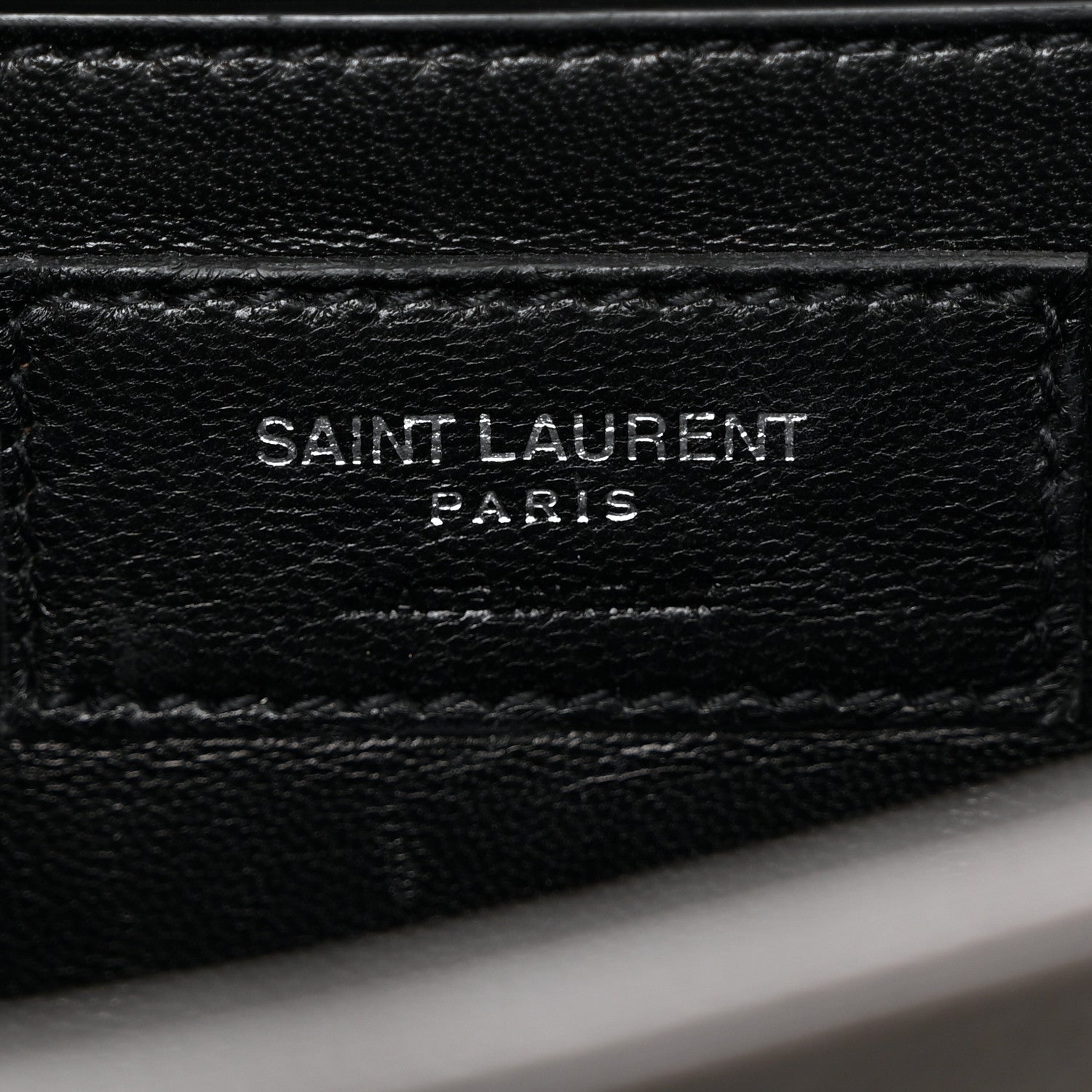 Saint Laurent Grain De Poudre Medium Classic Monogram Kate Satchel Earth Grey 6 of 11