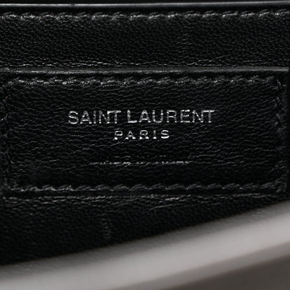 Saint Laurent Grain De Poudre Medium Classic Monogram Kate Satchel Earth Grey 6 of 11