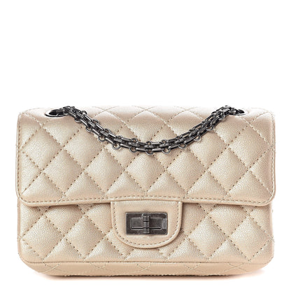 Chanel Metallic Sheepskin Quilted 2.55 Reissue Mini Flap Beige 1 of 11