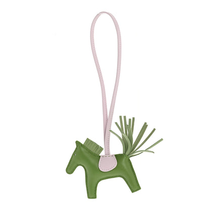 Hermes Milo Lambskin Grigri Rodeo Horse Bag Charm PM Vert Yucca Vert Criquet Mauve Pale 1 of 4