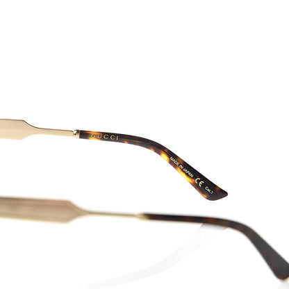 Gucci Round Metal GG0074S Sunglasses Black Gold 6 of 8