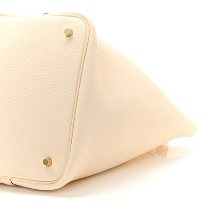 Hermes Taurillon Clemence Picotin Lock 22 MM Nata 9 of 10