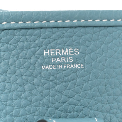 Hermes Taurillon Clemence Evelyne III PM New Blue Jean 6 of 11