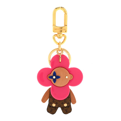 Louis Vuitton Wood Monogram Vivienne Puppet Bag Charm Key Holder Pink 1 of 5