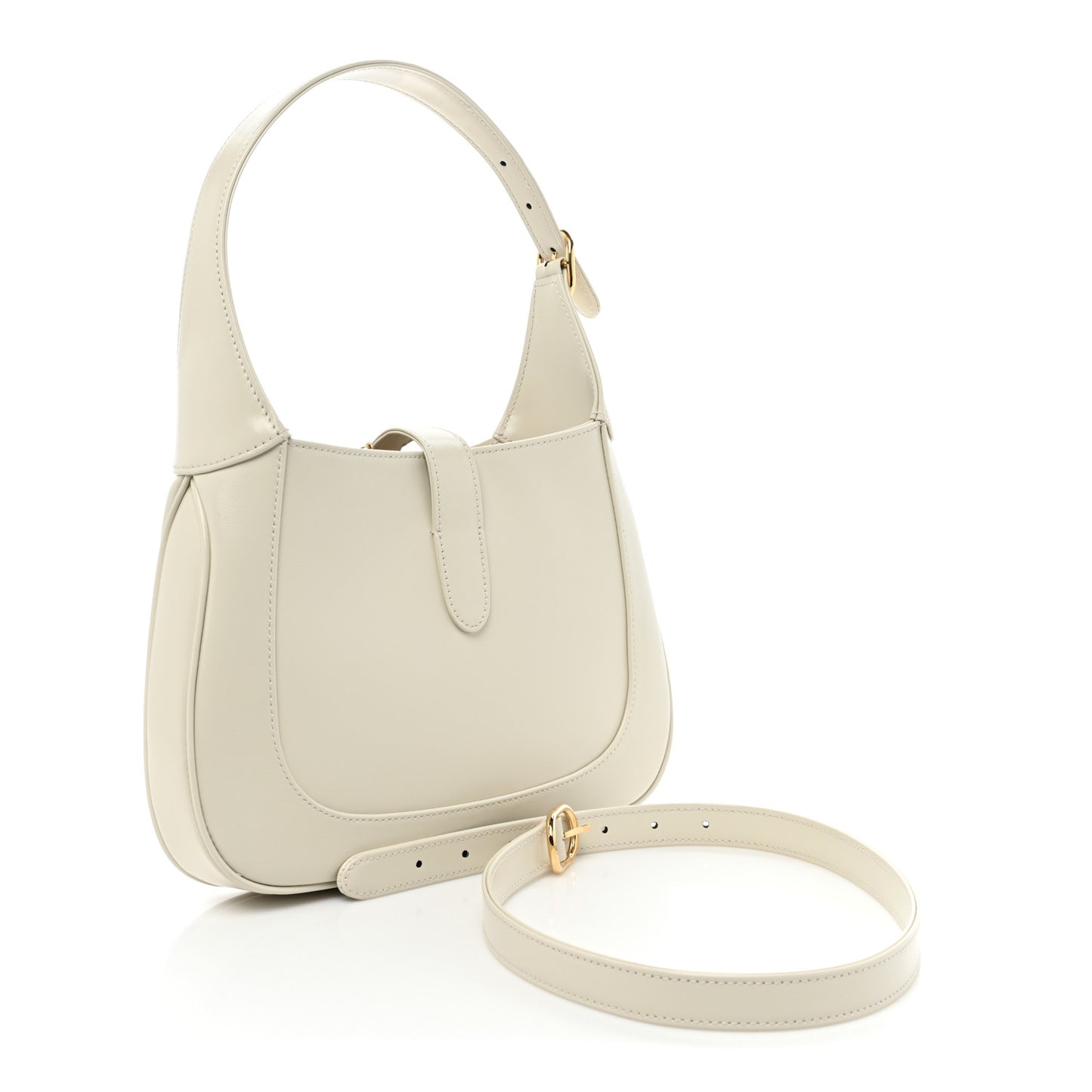 Boarded Dyana Lux Calfskin Small Jackie 1961 Hobo Mystic White