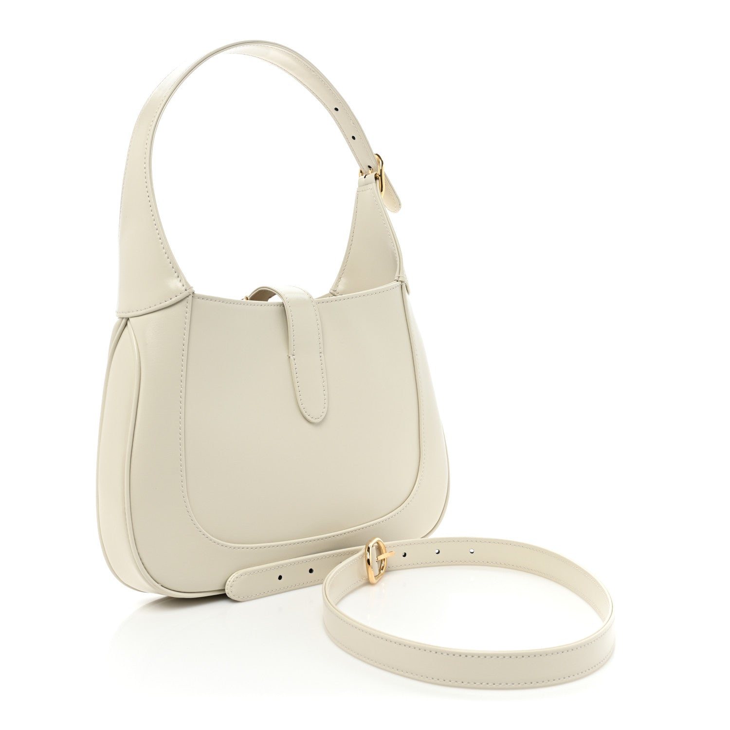 Gucci Boarded Dyana Lux Calfskin Small Jackie 1961 Hobo Mystic White 3 of 9