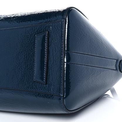 Givenchy Crinkled Patent Deerskin Small Antigona Deep Blue 8 of 8