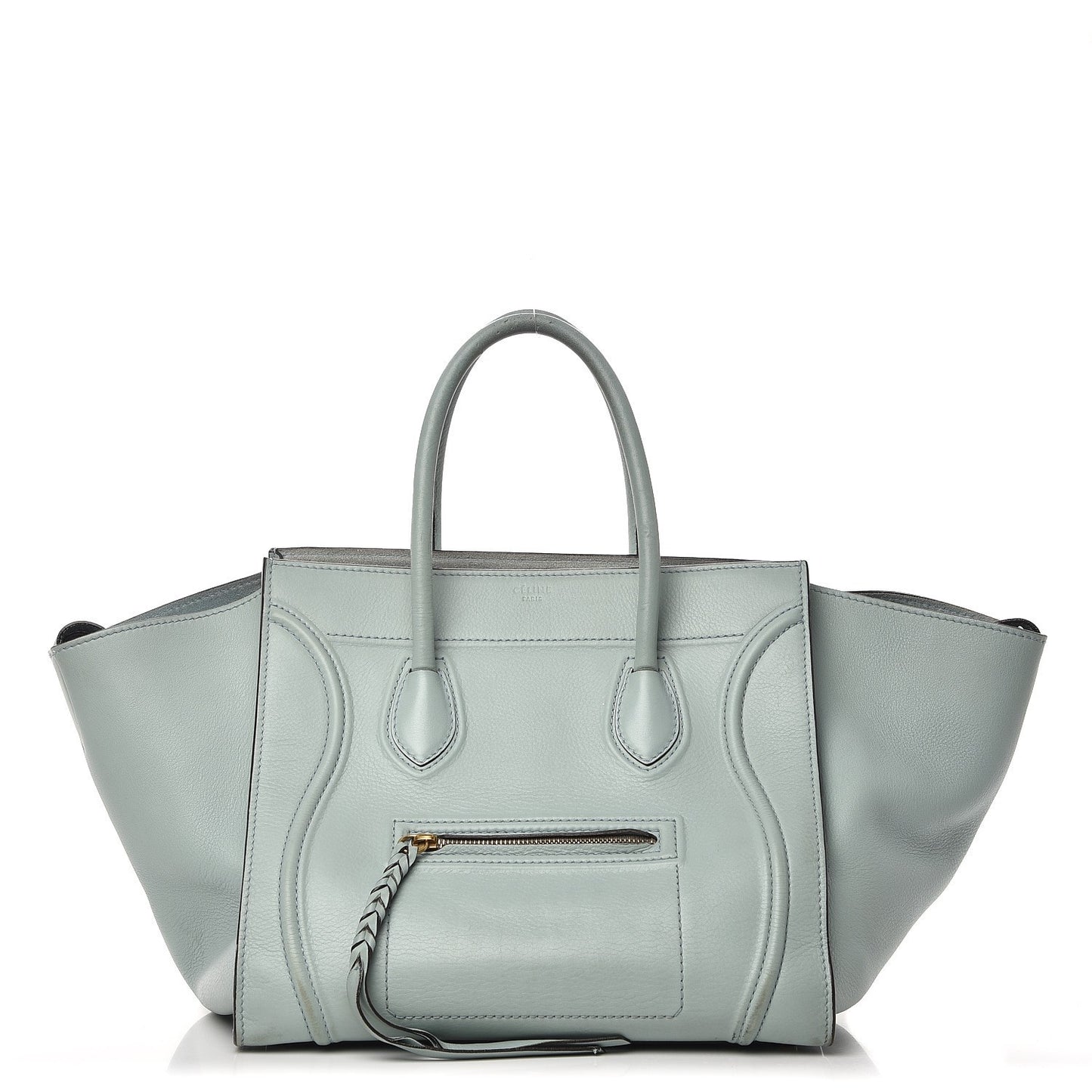 Supple Calfskin Medium Phantom Luggage Glacier