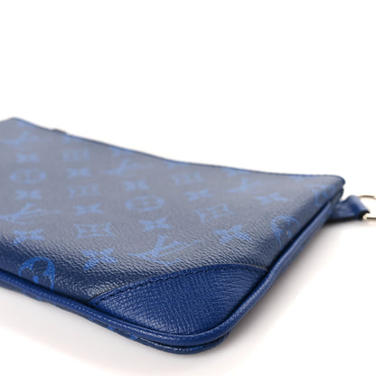 Louis Vuitton Taigarama Trio Messenger Small Pochette And Key Pouch Cobalt 9 of 10