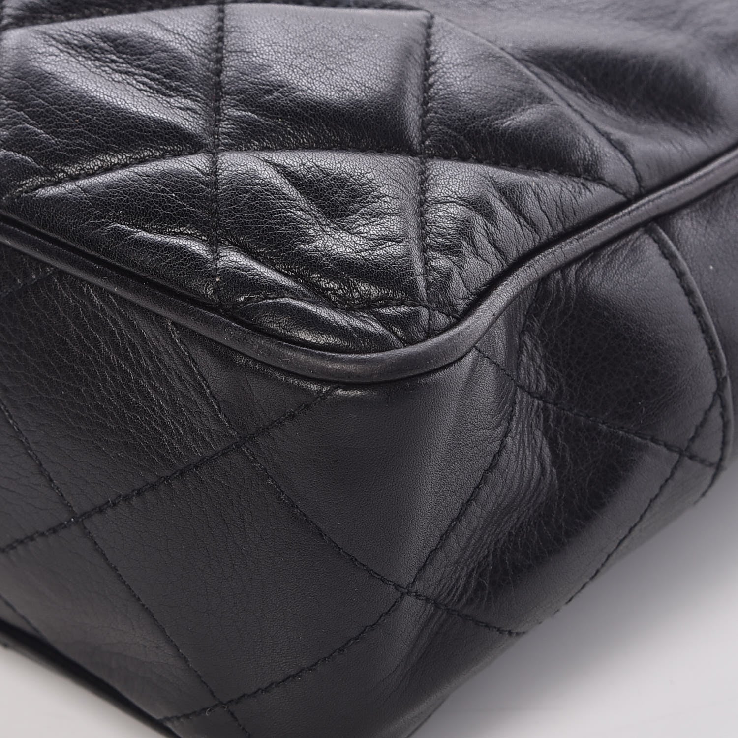 Chanel Lambskin Shopping Tote Black 13 of 14