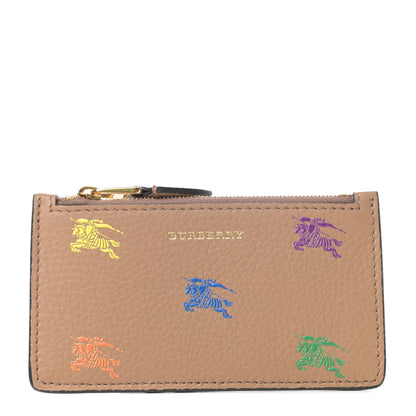 Burberry Grained Calfskin EKD Somerset Coin Case Card Holder Light Camel 1 of 6