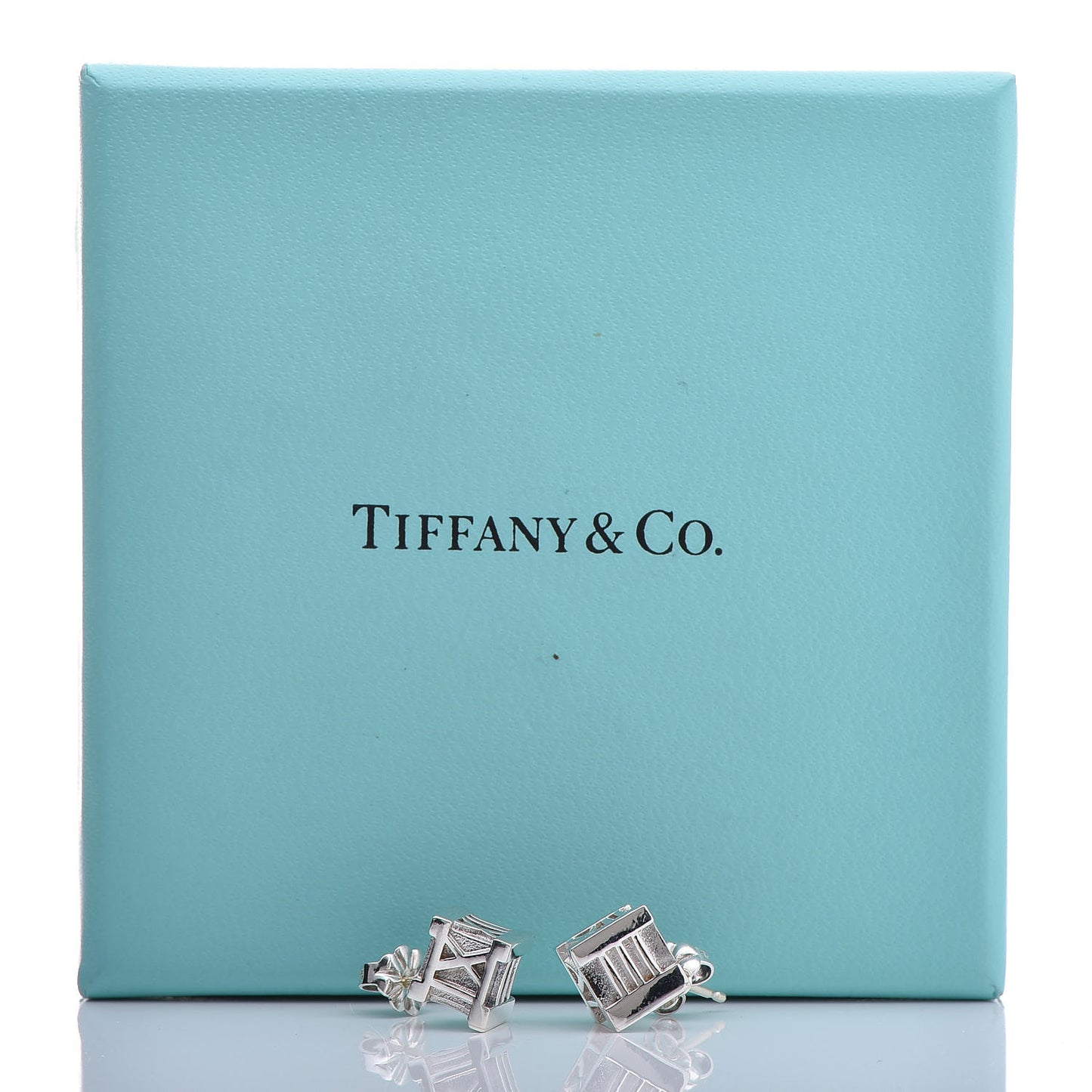 Sterling Silver Atlas Cube Earrings