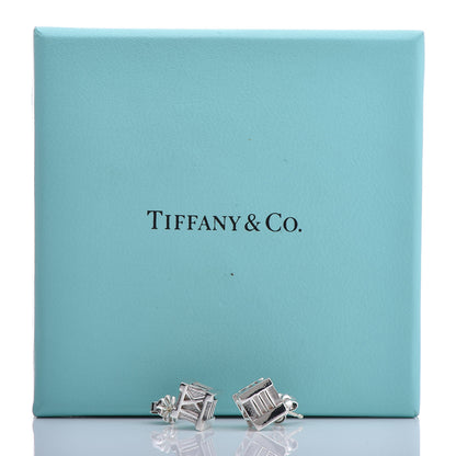 Tiffany Sterling Silver Atlas Cube Earrings 7 of 7