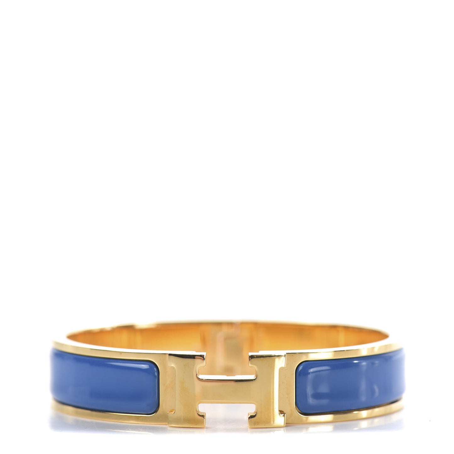 Enamel Narrow Clic Clac H Bracelet PM Bleu Intense
