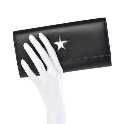 Givenchy Calfskin Star Pandora Continental Wallet Black Silver 2 of 7