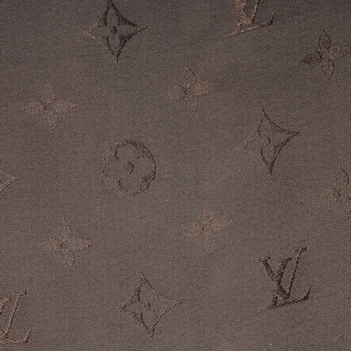 Silk Monogram Monaco Scarf Brown