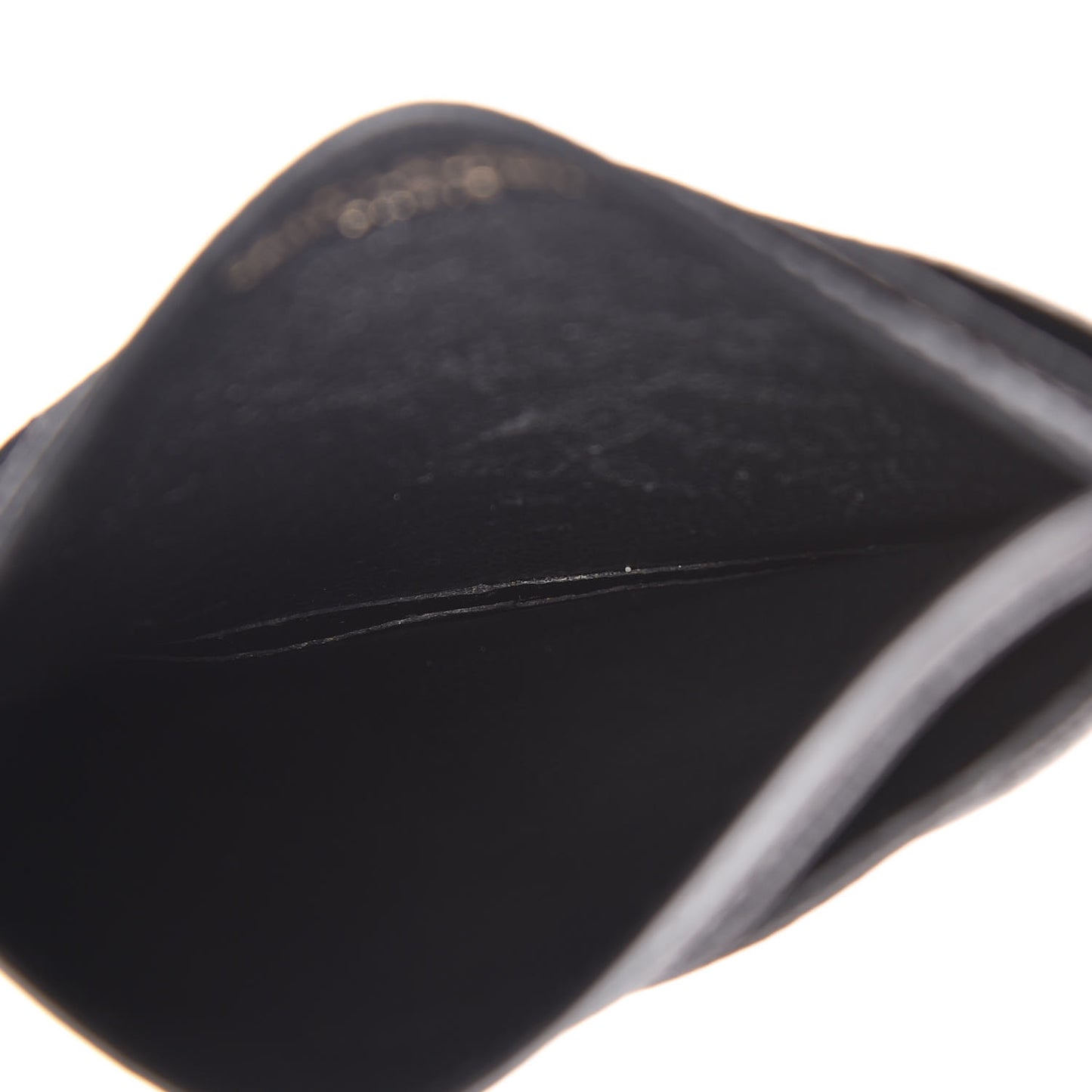 Grain De Poudre Matelasse Chevron Monogram Credit Card Case Black