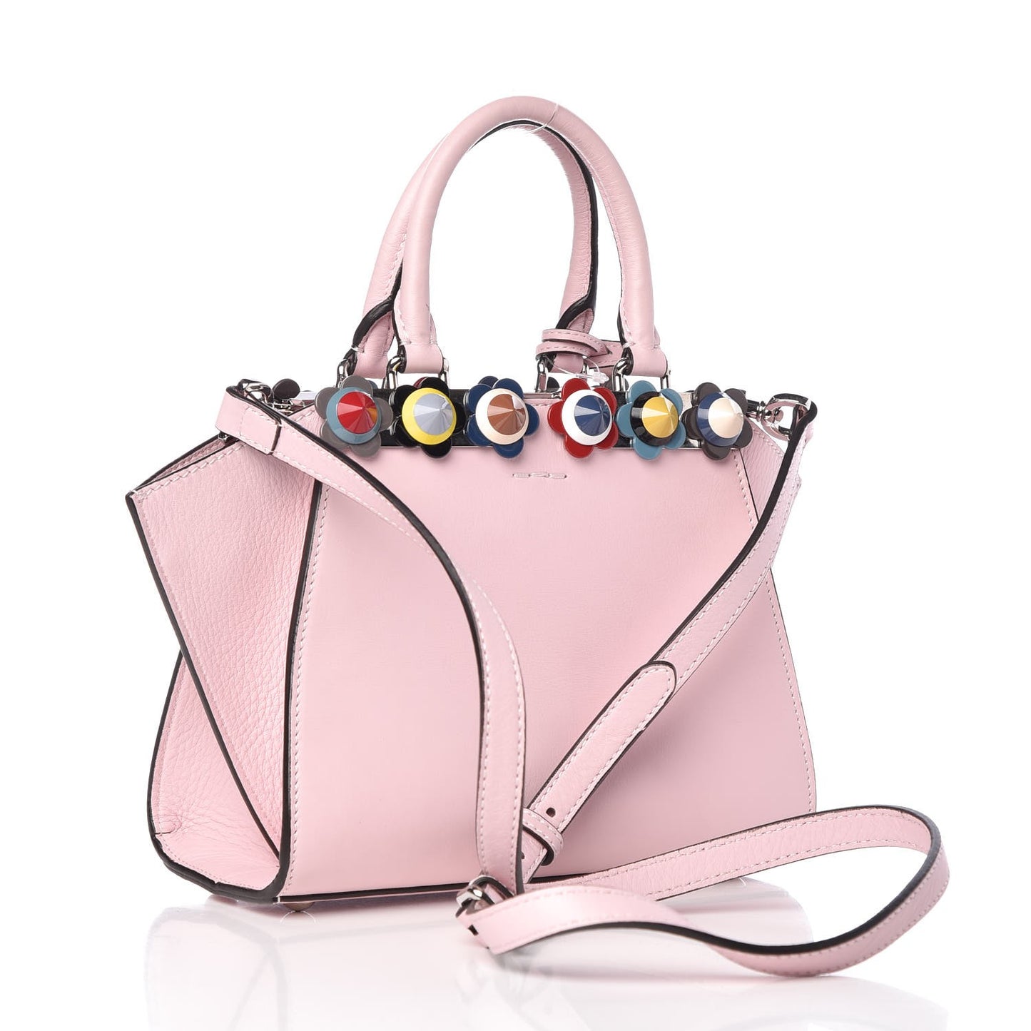 Vitello Dolce Plexiglass Flowerland Studded Mini 3Jours Tote Peonia Multicolor