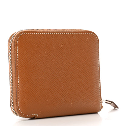 Hermes Epsom Silk'In Compact Wallet Gold Mauve Sylvestre 3 of 14