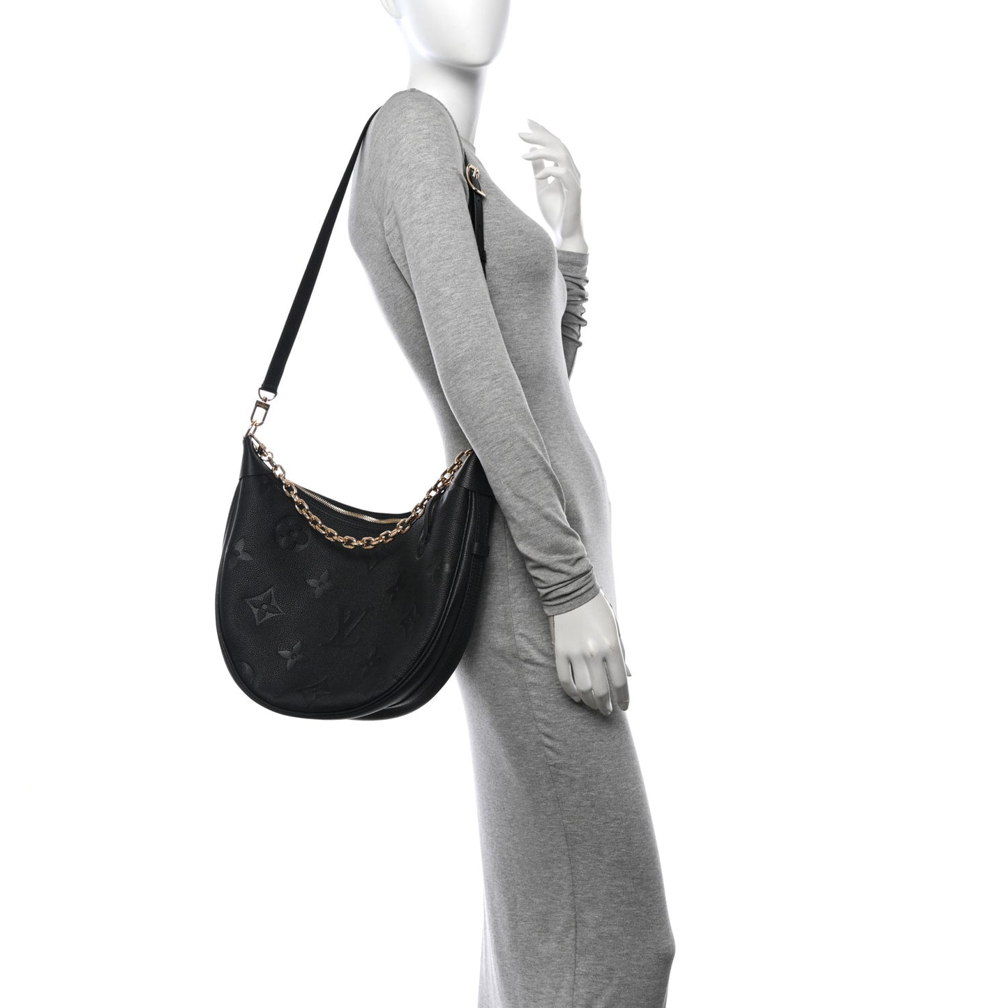 Empreinte Monogram Giant Loop Hobo Black