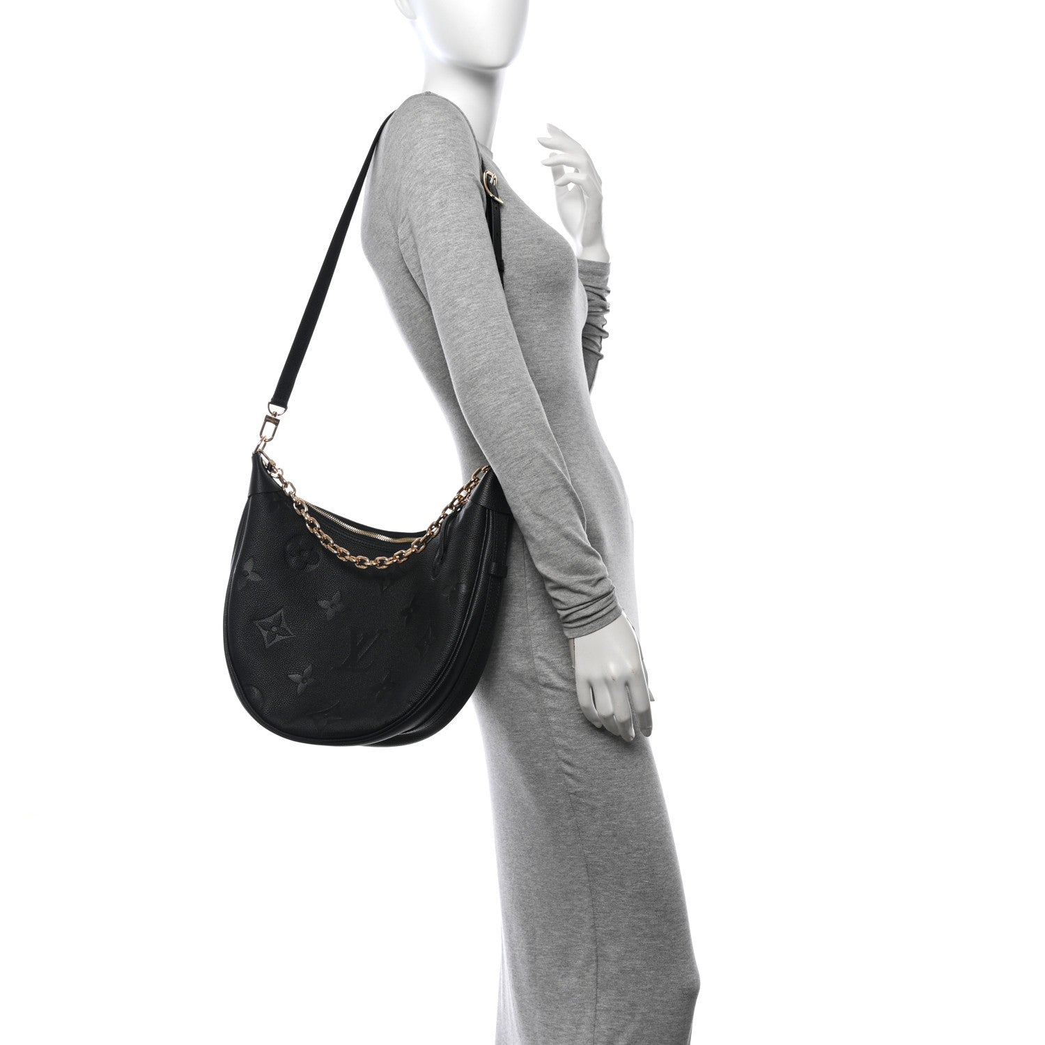 Louis Vuitton Empreinte Monogram Giant Loop Hobo Black 2 of 12