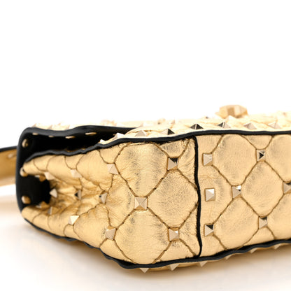 Valentino Garavani Metallic Nappa Small Rockstud Spike Shoulder Bag Mekong 8 of 13