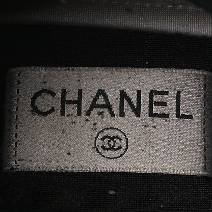 Chanel Velvet Calfskin Mixed Fibers CC Sneakers 38 Dark Pink Green 9 of 12