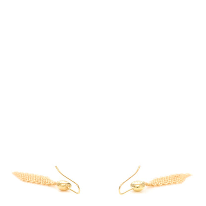 Tiffany 18K Yellow Gold Mini Elsa Peretti Mesh Earrings 3 of 5