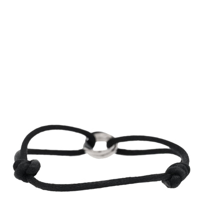 Cartier 18K White Gold Ceramic Trinity Cord Bracelet Black 2 of 3