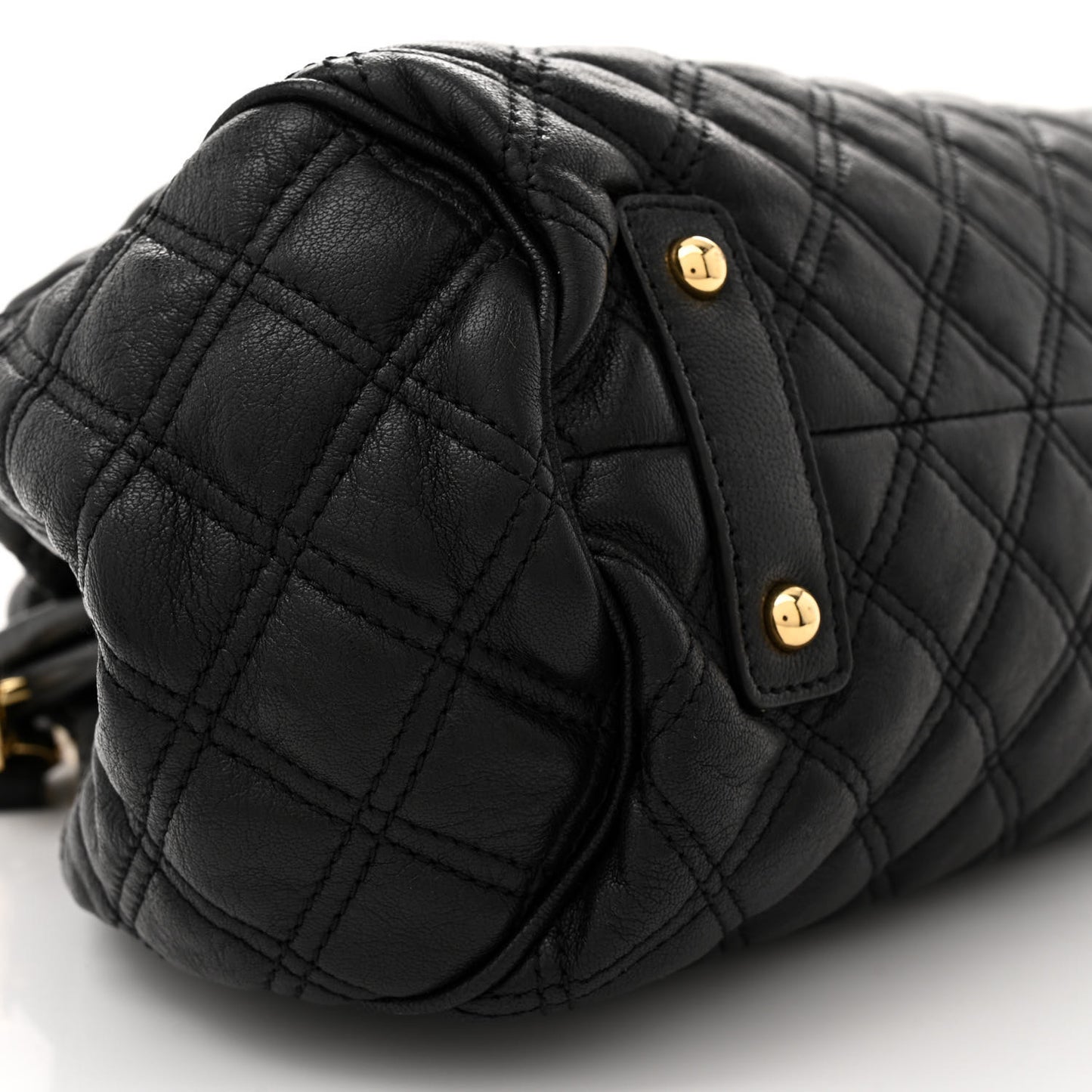Calfskin Quilted Stam Black