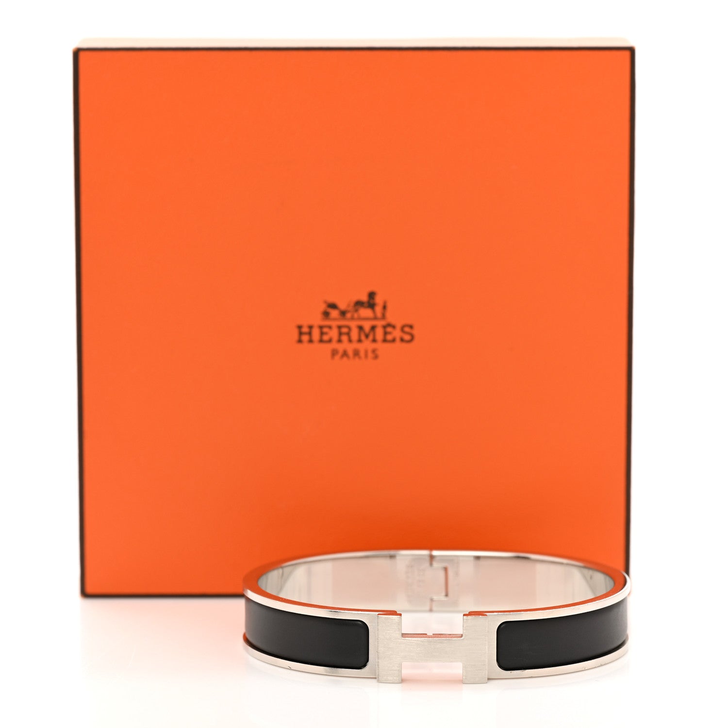 Hermes Matte Enamel Narrow Clic Clac HH Bracelet GM Black 5 of 5