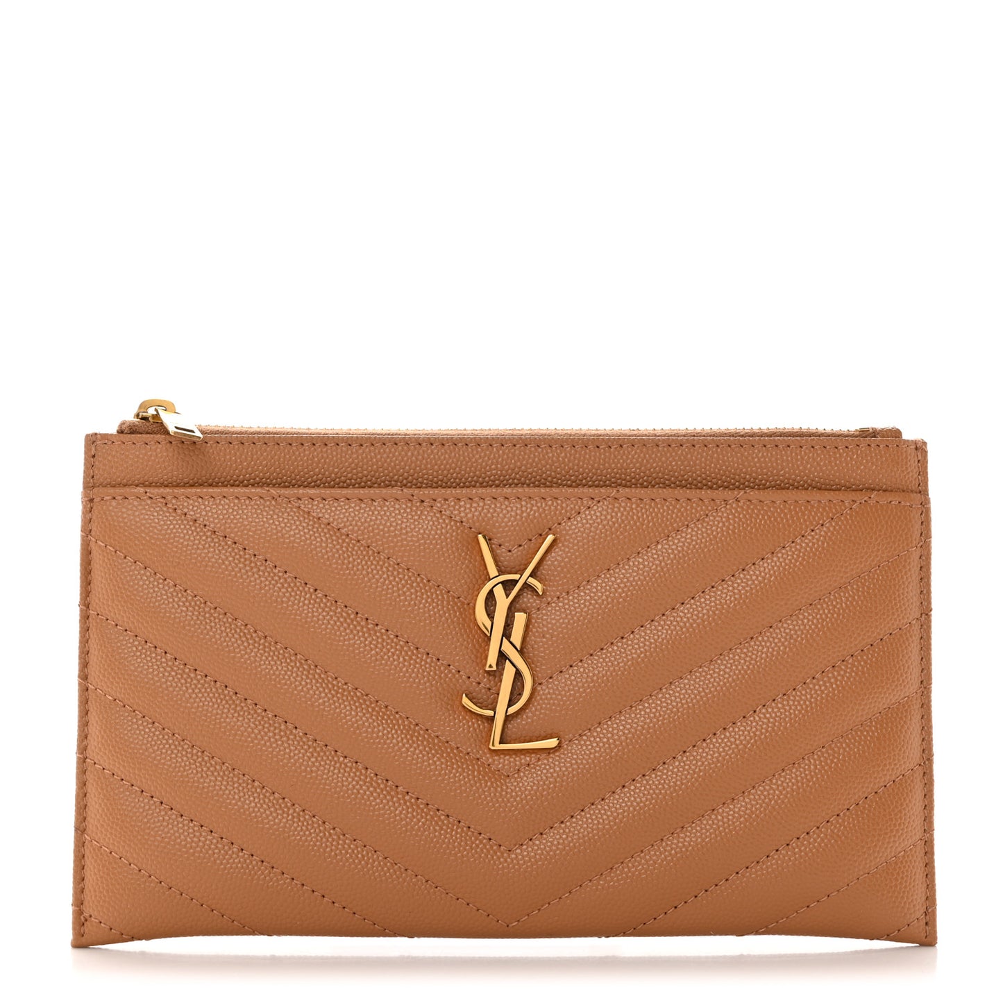 Grain De Poudre Chevron Monogram Bill Pouch Dune