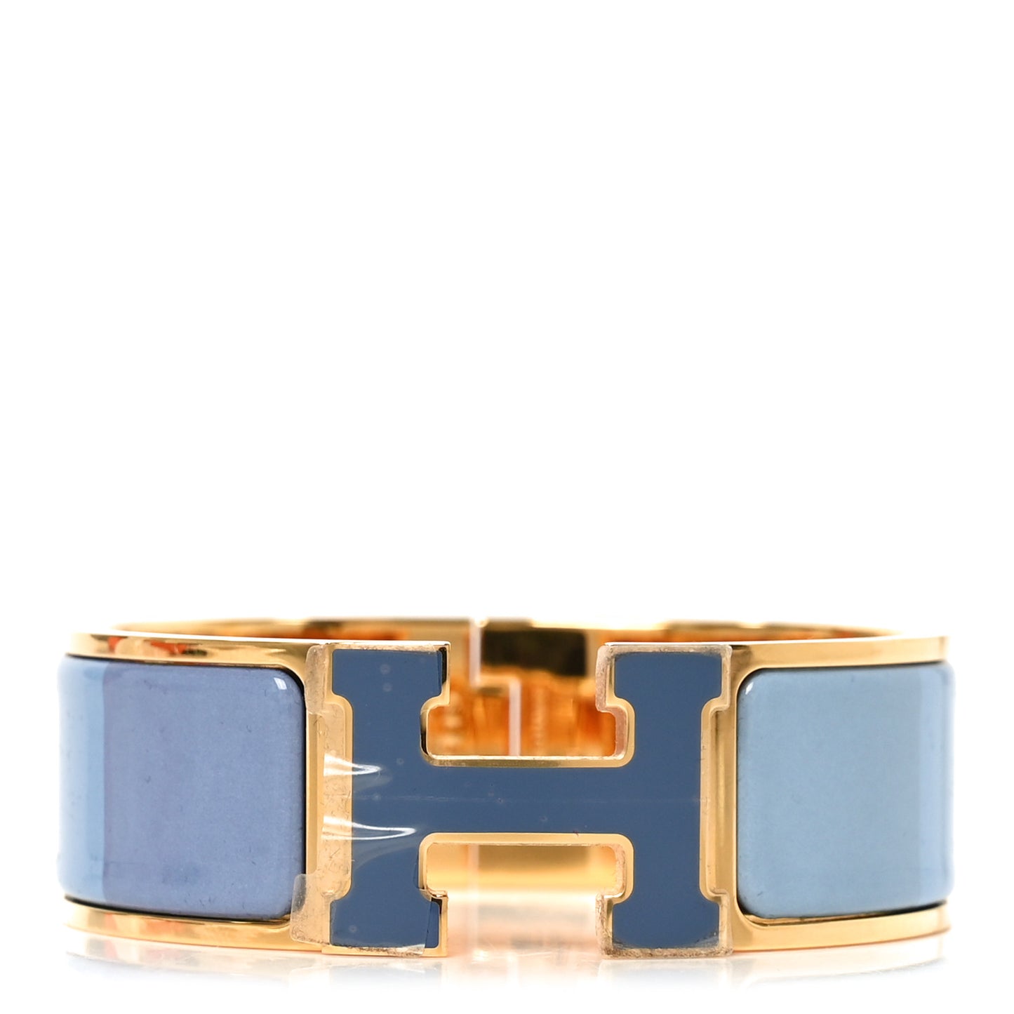 Enamel Wide Clic Clac H Bracelet PM Rainbow Bleu
