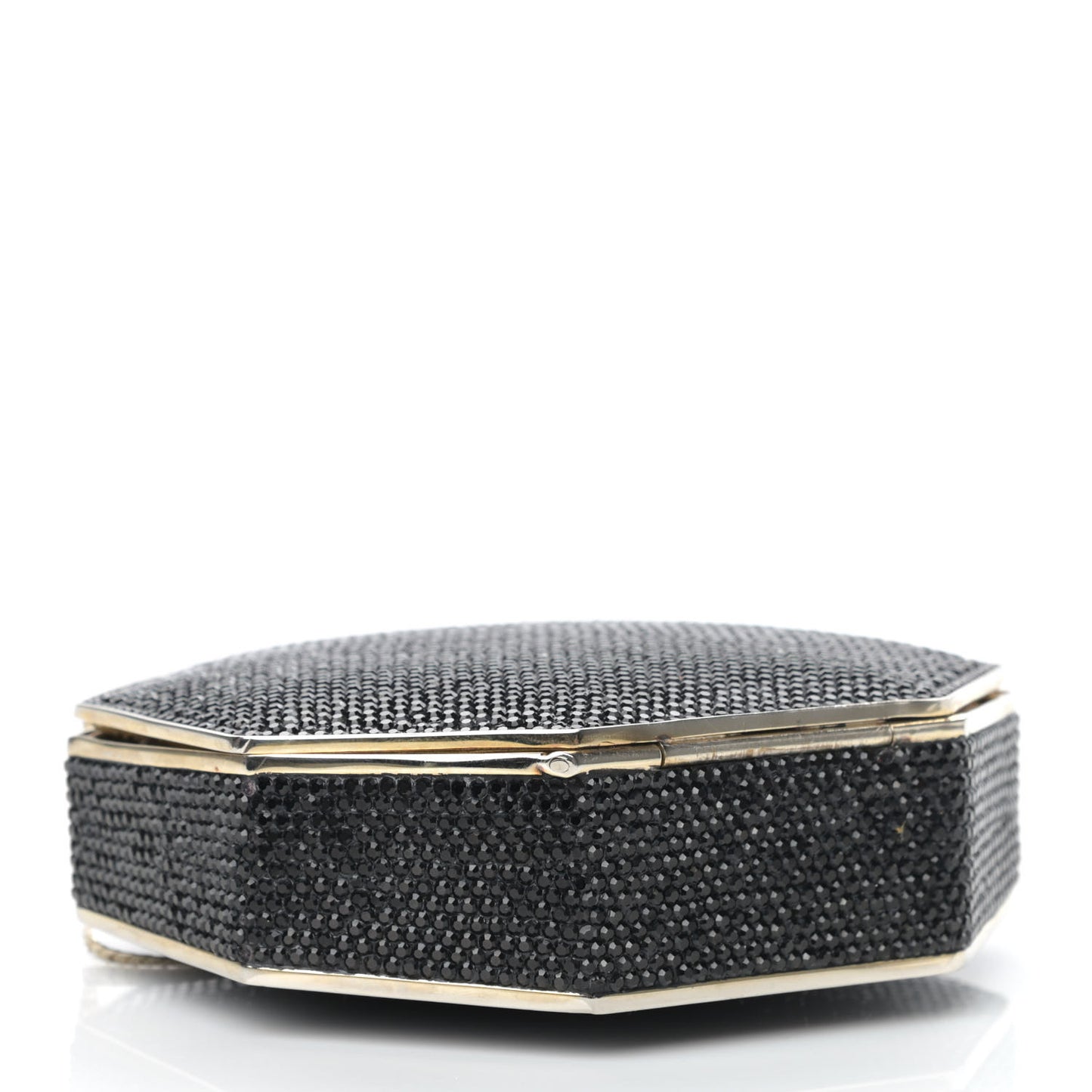 Swarovski Crystal Minaudiere Clutch Black