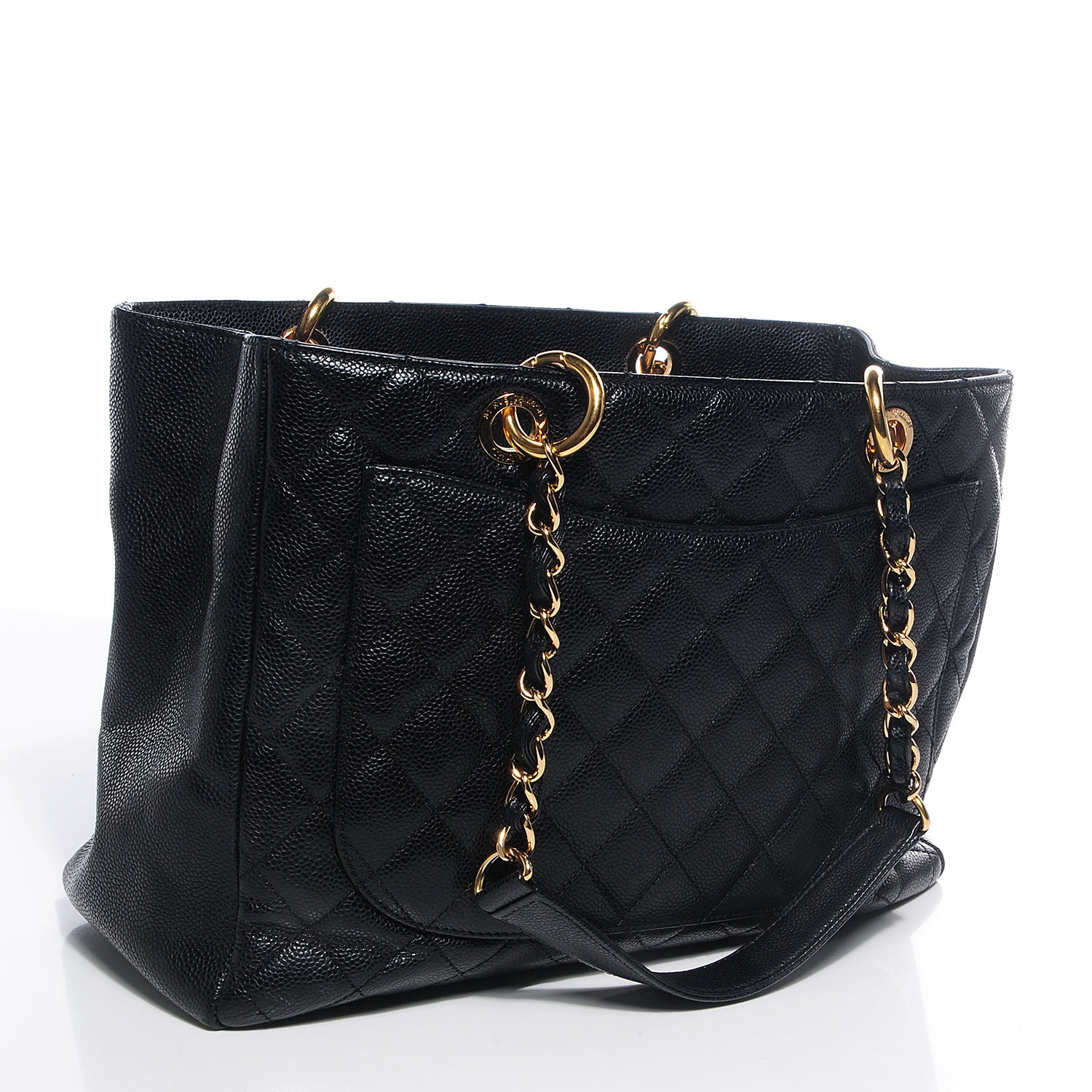Chanel Caviar Grand Shopping Tote GST Black 3 of 7