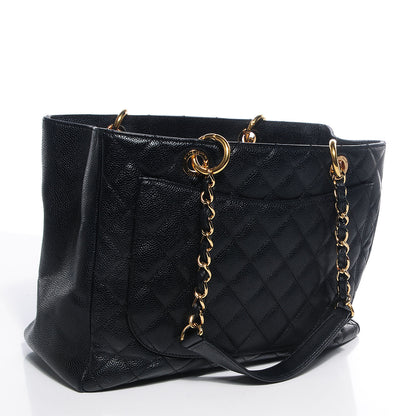 Chanel Caviar Grand Shopping Tote GST Black 3 of 7