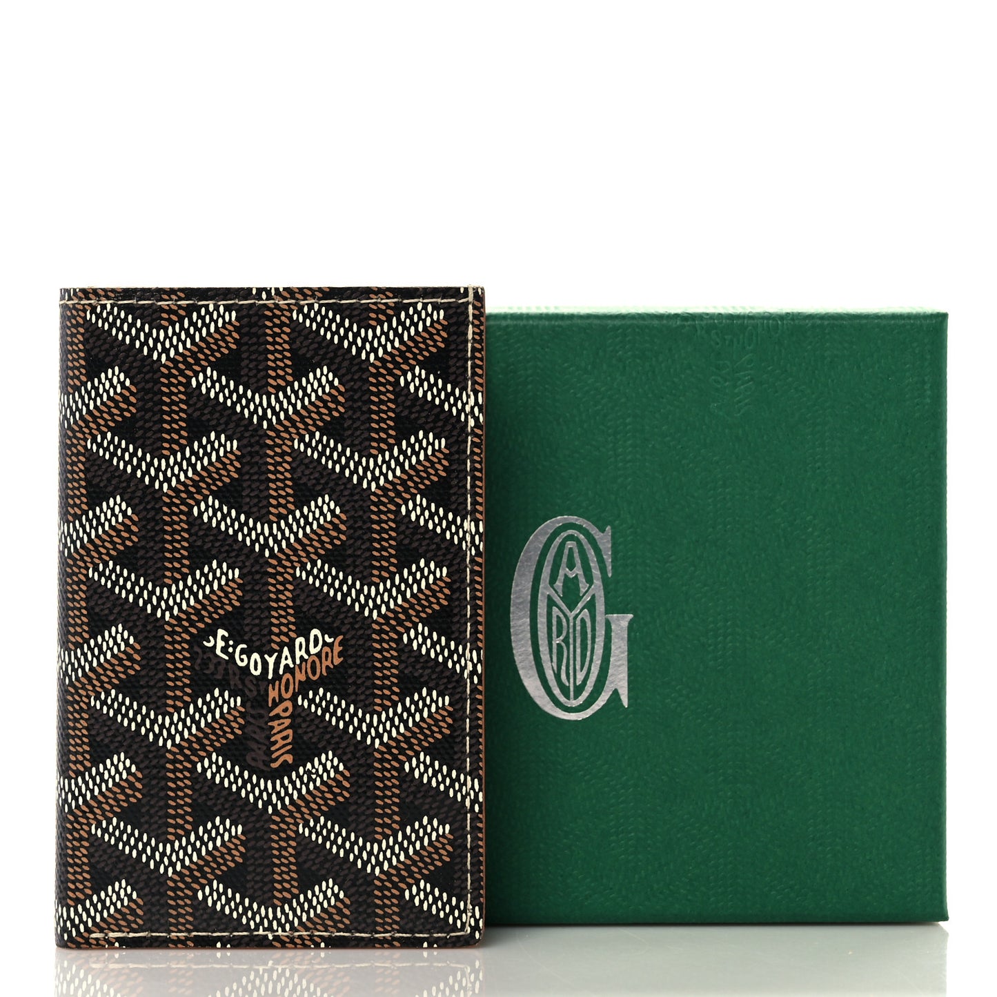 Goyardine Saint Pierre Card Holder Black Gold