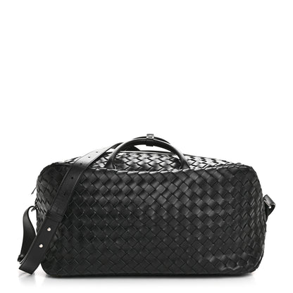 Bottega Veneta Nappa Intrecciato Travel Duffel Bag Black 1 of 12