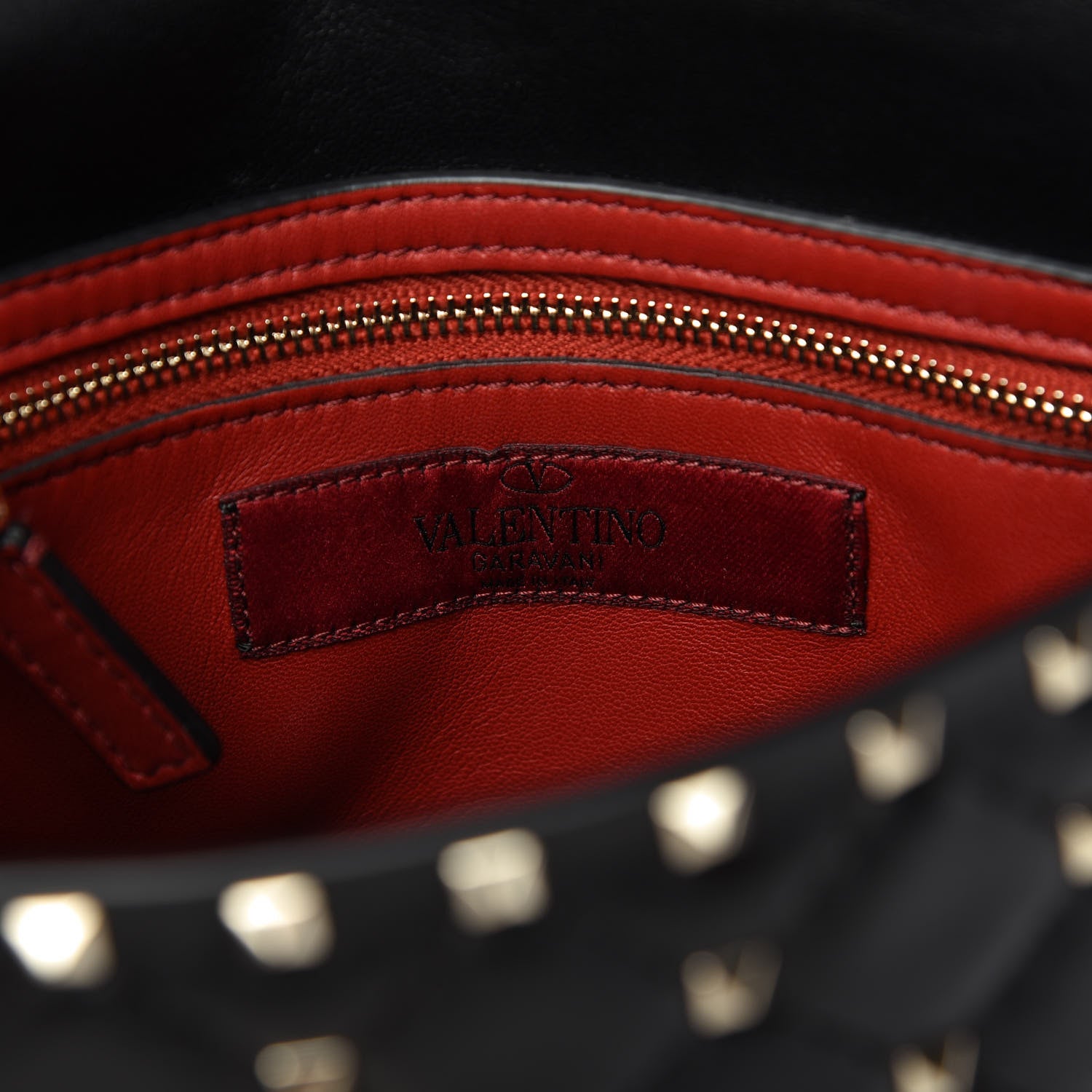 Valentino Garavani Lambskin Medium Rockstud Spike Shoulder Bag Black 8 of 9