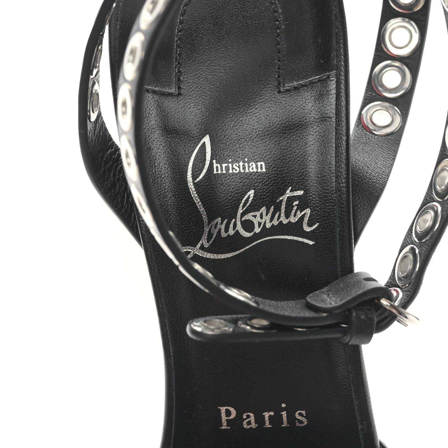 Christian Louboutin Calfskin Embellished Pumpaclou 100 Pumps 39.5 Black 7 of 7